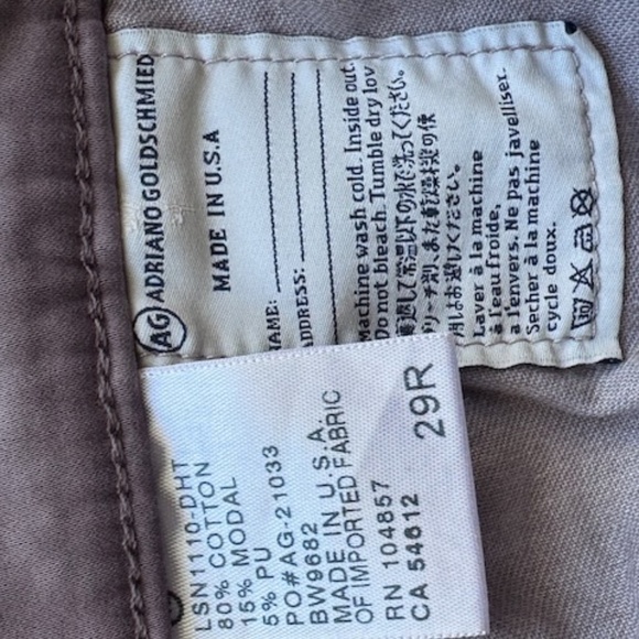 AG Adriano Goldschmied The Stilt Cigarette Leg Skinny Pants Dusty Purple - Picture 13 of 16